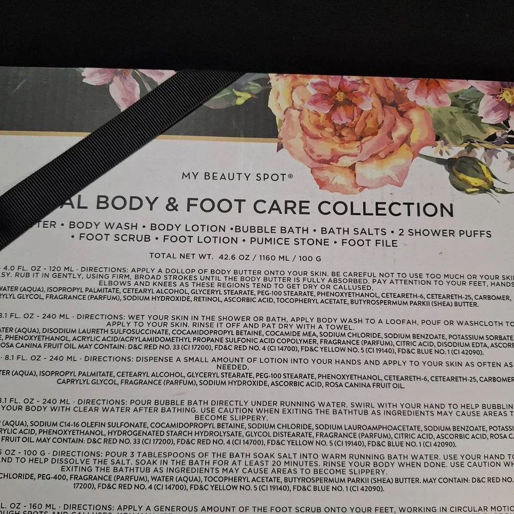 My Beauty Spot Rosehip 11pc Total Body & Foot‎ Care Collection Gift Set Xmas